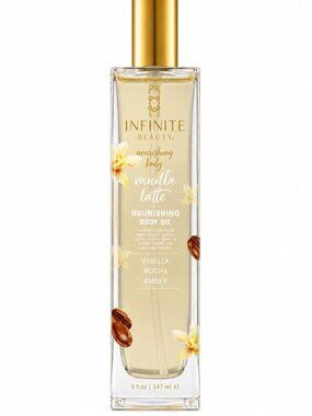 Infinite Beauty Vanilla Latte Nourishing Body Oil – Vanilla Mocha Amber Scent